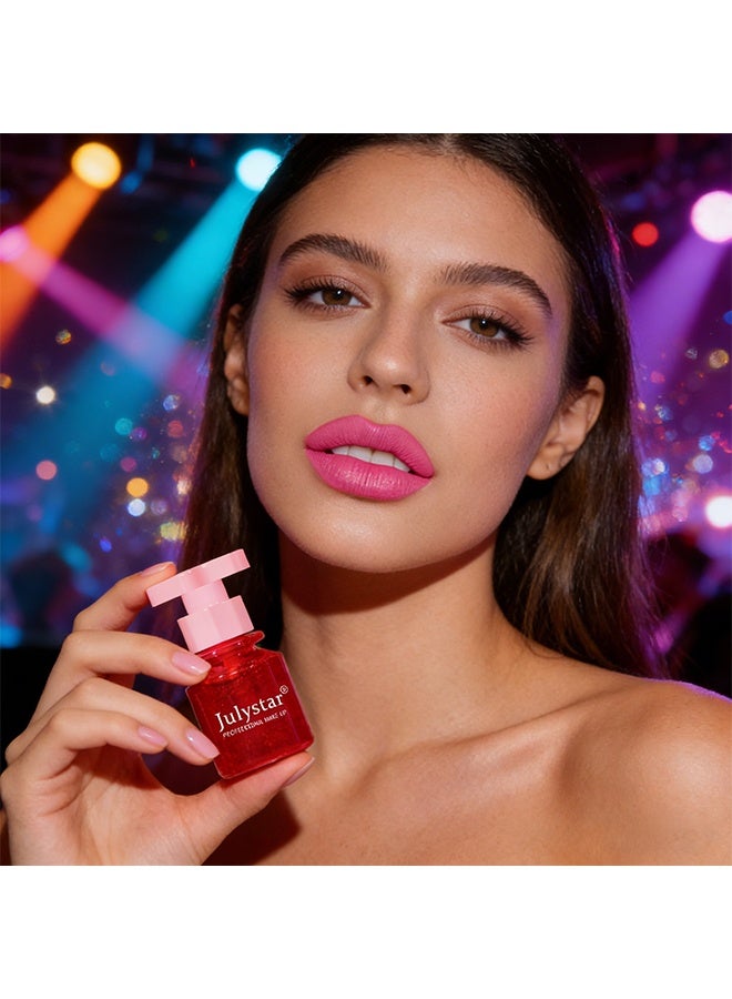 Julystar Lip Tint Longwear No-Budge Lipstick for Women, Highly Pigmented Liquid Lip Color Makeup, Non-Transfer Lip Gloss Stain Waterproof Smudge Proof 24 Hour, Instant Shine, Vegan & Cruelty-Free #01 - Image 5